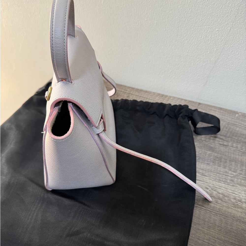 Celine Nano Belt Bag In Grained Calfskin Lavender Grey - Picture 8 of 11